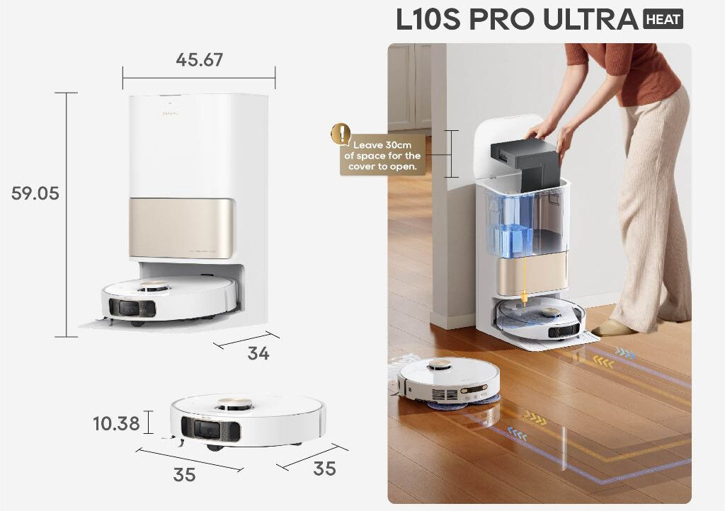 Dreame L10s Pro Ultra Heat dimensiuni