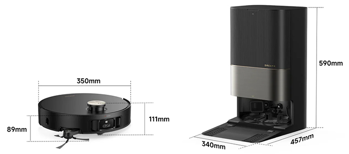 Dreame X50 Ultra dimensiuni