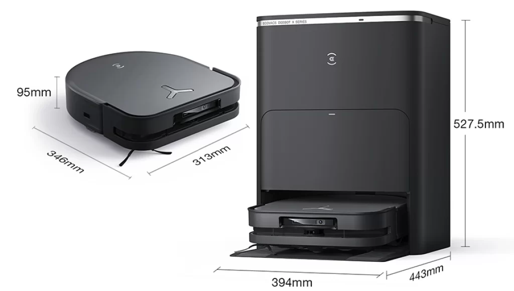 Ecovacs DEEBOT X5 OMNI dimensiuni Ecovacs DEEBOT X5 OMNI dimensiuni